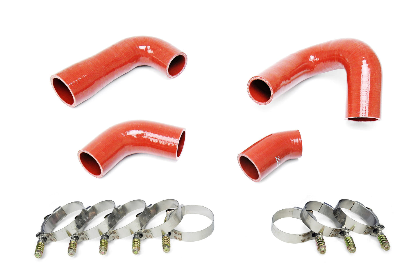 HPS Performance Silicone Transmission Oil Cooler Coolant Hose Kit, Mack Trucks 2007-2010 LEU612 Replace OE Part # 20934539 , 21548313 , 21794132 , 21794129, Orange 57-1708