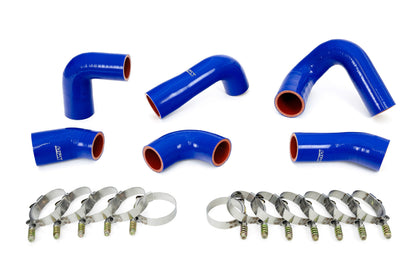 HPS Performance Silicone Transmission Oil Cooler Coolant Hose Kit, Mack Trucks 2007-2016 MP7 Engine Replace OE Part # 22882156 , 21251570 , 21548313 , 21794132 , 21794129 , 21209748, Blue 57-1720-BLUE