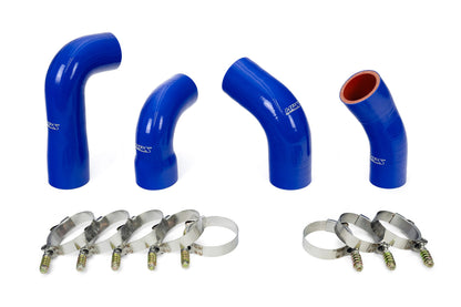 HPS Performance Silicone Transmission Oil Cooler Coolant Hose Kit, 2007-2016 Mack Trucks MP7 Engine Replace OE Part # 20934539 , 21548313 , 24926501 , 21209748, Blue 57-1721-BLUE