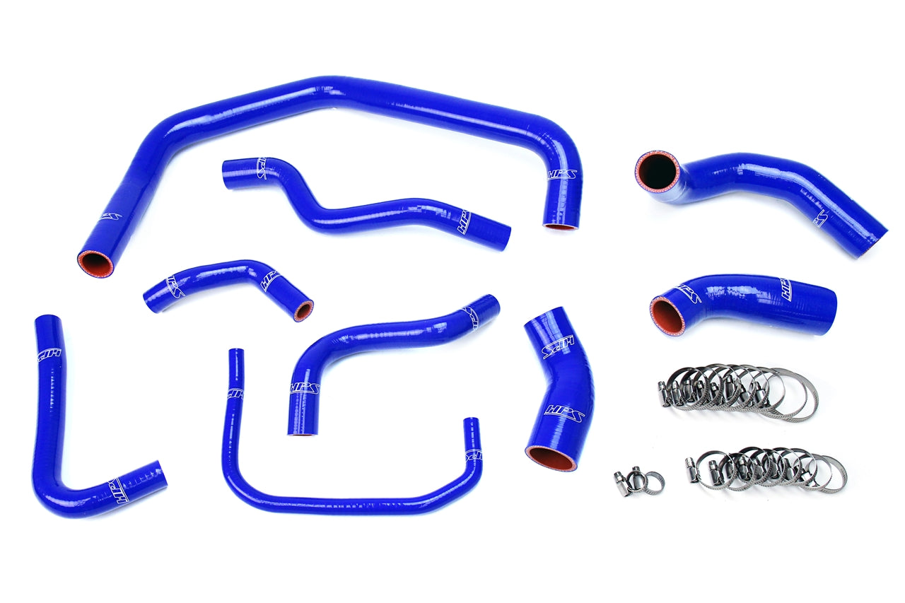 HPS Blue Reinforced Silicone Radiator Hose Kit For Ford 03-04 Mustang SVT