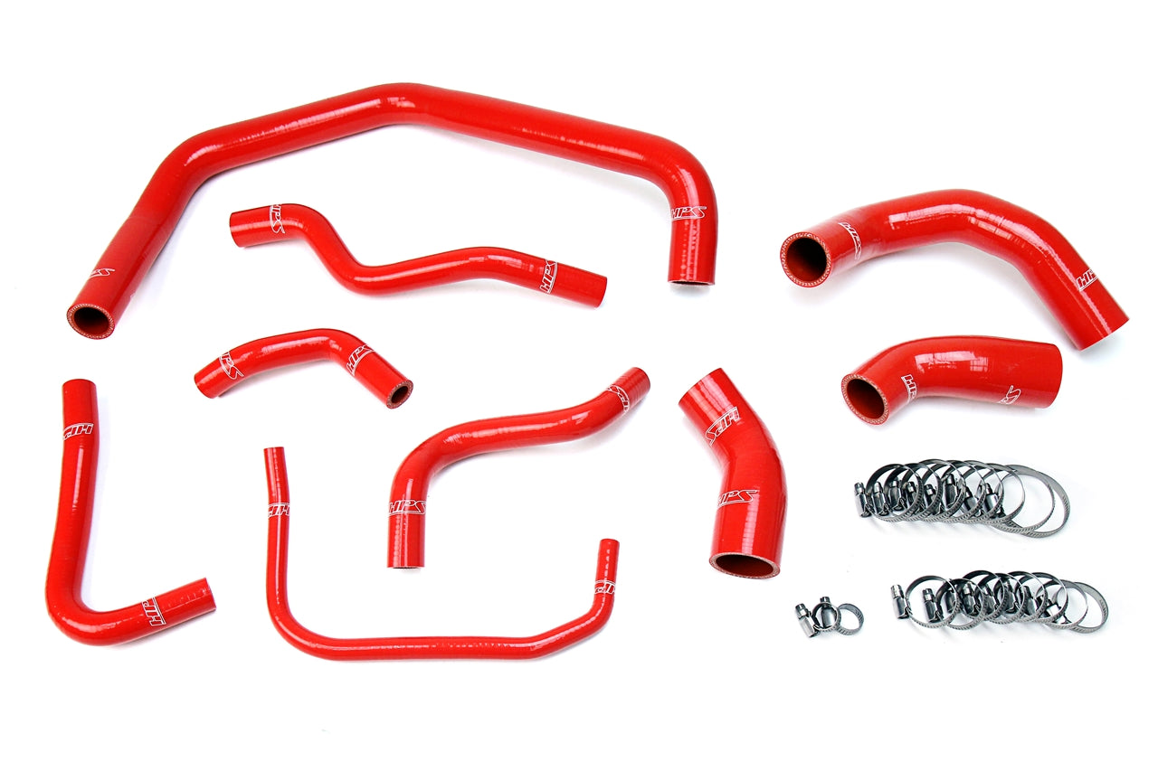 HPS Red Reinforced Silicone Radiator Hose Kit For Ford 03-04 Mustang SVT