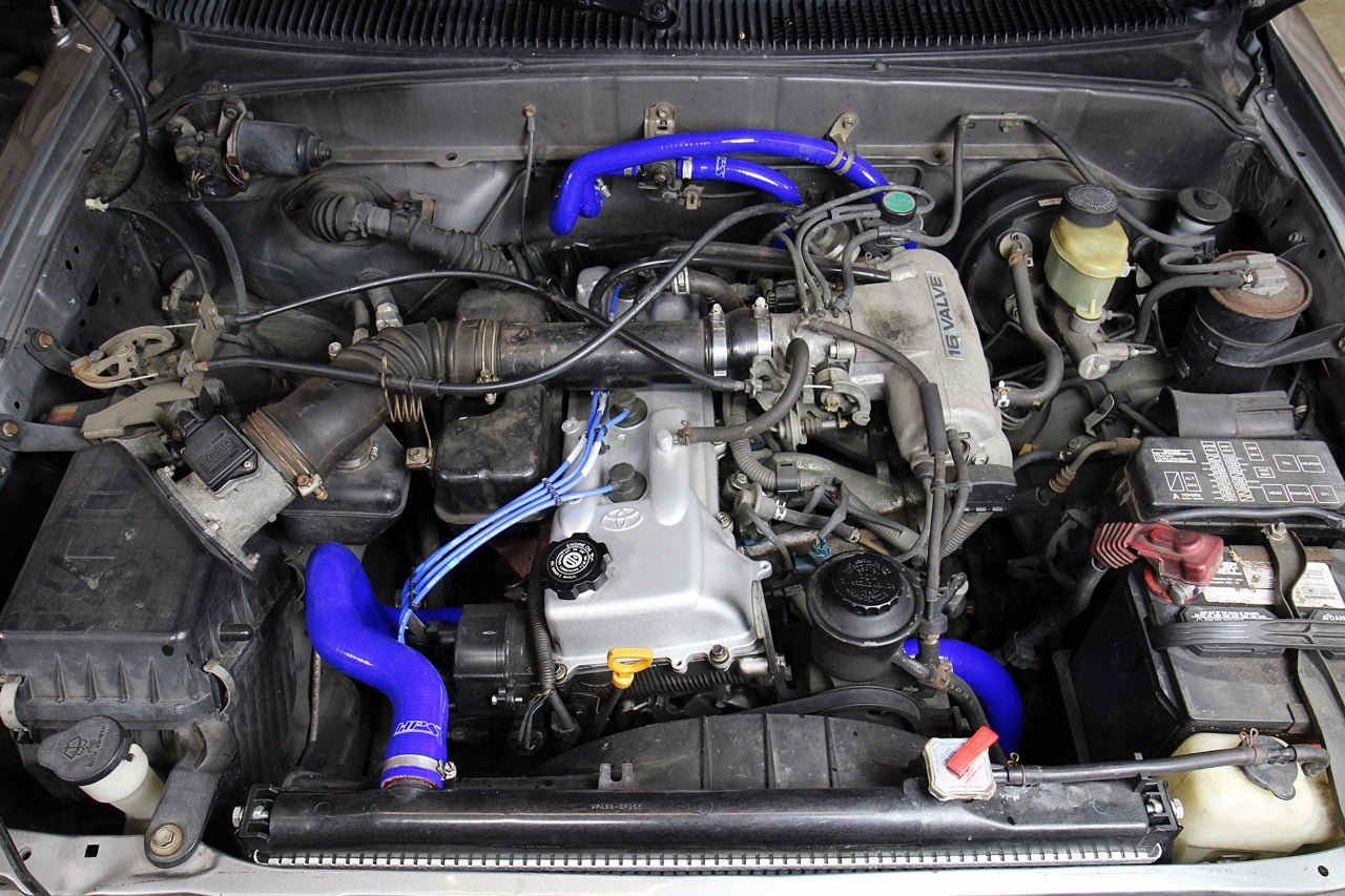 HPS Performance Products HPS Blue Reinforced Silicone Radiator + Heater Hose Kit Toyota 95-04 Tacoma 2.4L & 2.7L 4Cyl