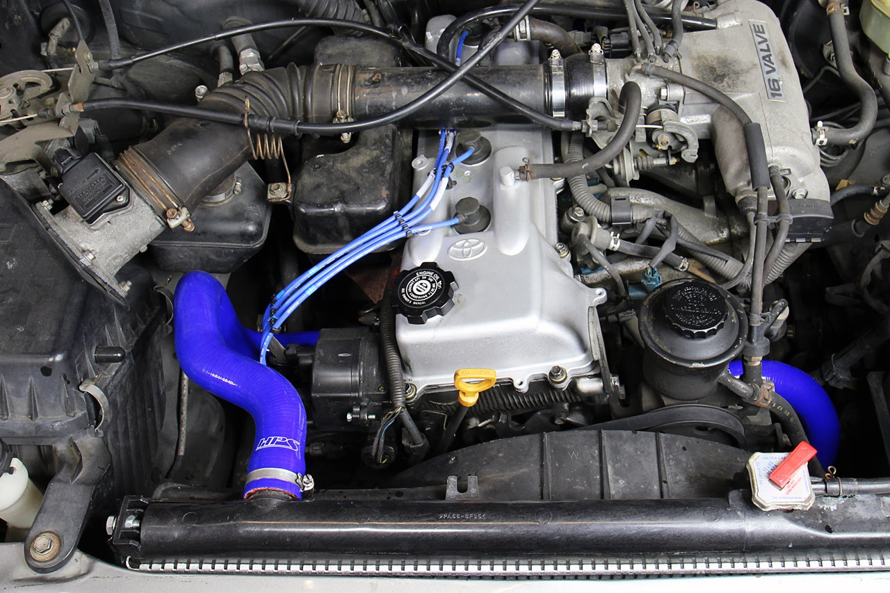 HPS Performance Products HPS Reinforced Blue Silicone Radiator Hose Kit Coolant Toyota 95-04 Tacoma 2.4L 4Cyl