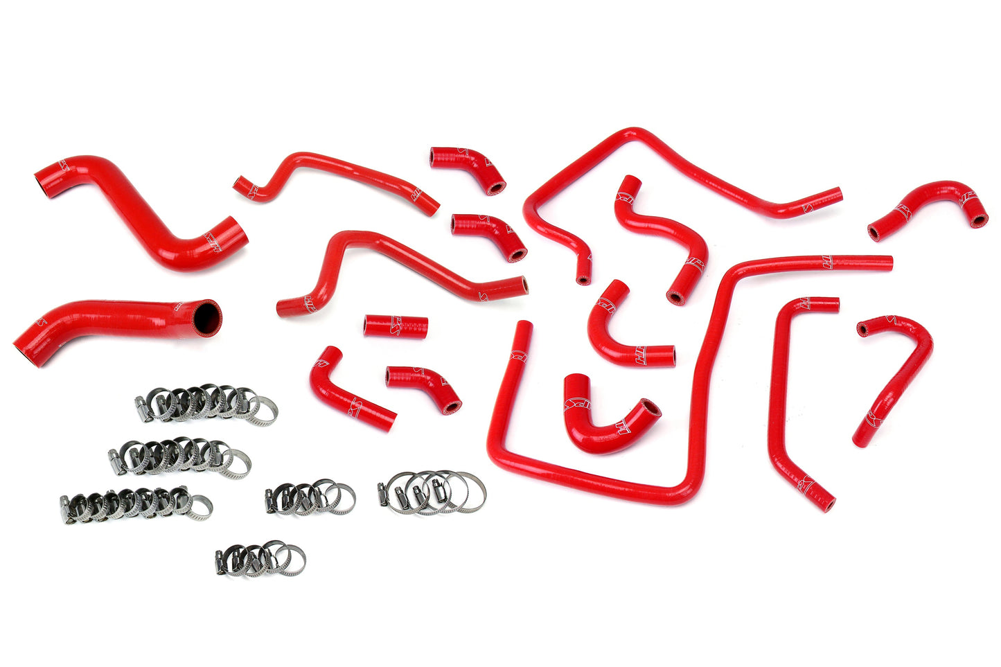 HPS Performance HPS Reinforced Silicone Radiator, Heater and Ancillary Hose Kit Coolant, Subaru 02-03 Impreza WRX 2.0L Turbo, Red
