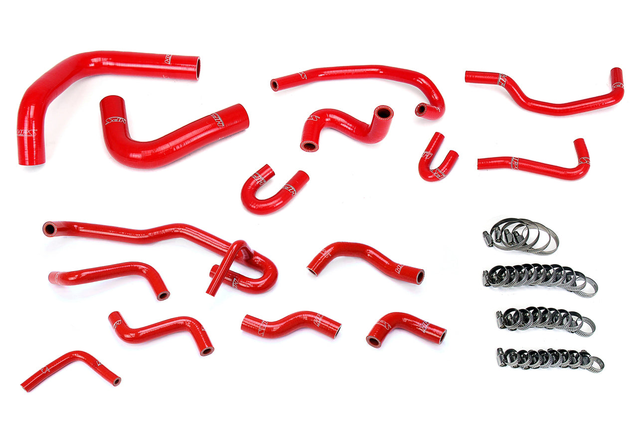 Silicone Radiator + Heater Coolant Hose Kit Toyota 1990 1991 4Runner 3.0L V6 with Rear Heater Left Hand Drive, 57-2191