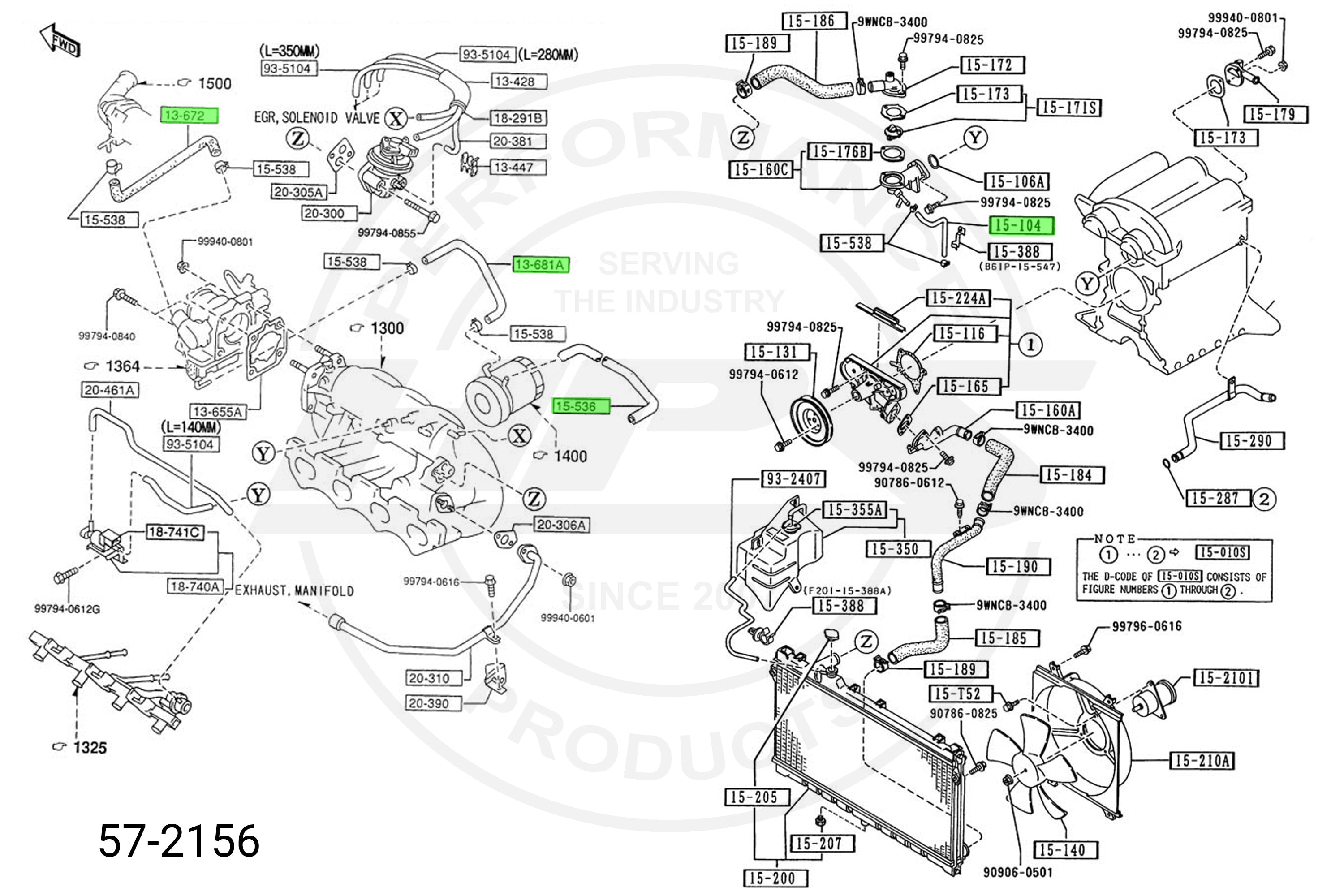 Silicone Ancillary Coolant Hose Kit Mazda 1994-1997 Miata 1.8L NA8, 57-2156