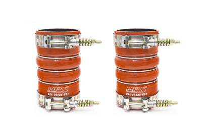 HPS Performance HPS Silicone Intercooler Hose Boots Kit (2pcs Hot Side), 2010-2012 Dodge Ram 5500 6.7L Diesel Cummins Turbo, Orange 57-2209