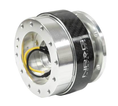 NRG Quick Release Kit Gen 1.5 Silver/Black Carbon Fiber SRK-100CF Photo - Primary