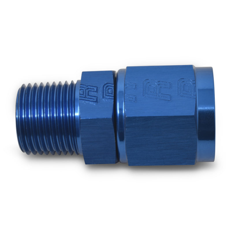 Russell Straight #4 AN Female To Male 1/8" NPT - Blue 614204 Photo - out of package