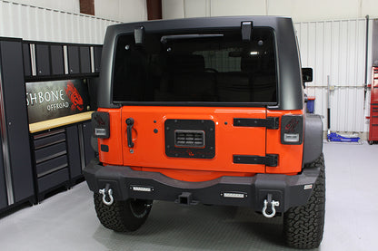 Fishbone Offroad 07-18 Jeep Wrangler JK - Black Textured Powdercoat Tail Light Covers FB31043 FB31043 Photo - lifestyle view
