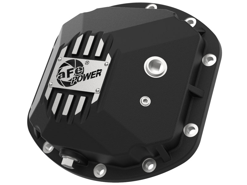aFe Street Series Dana 30Front Differential Cover Black w/ Machined Fins 97-18 Jeep Wrangler 46-71130B 46-71130B Photo - Primary