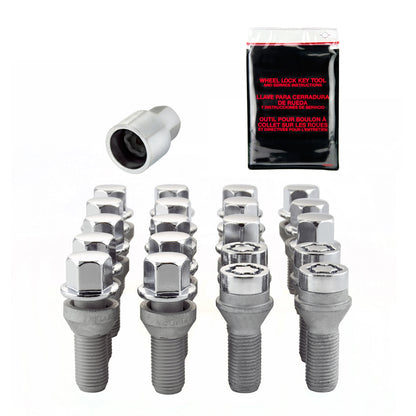 McGard 5 Lug Hex Install Kit w/Locks (Cone Seat Bolt) M14X1.5 / 17mm Hex / 28.0mm Shank L. - Chrome 67200 67200 Photo - out of package