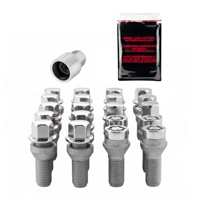 McGard 5 Lug Hex Install Kit w/Locks (Cone Seat Bolt) M14X1.5 / 17mm Hex / 28.0mm Shank L. - Chrome 67200 67200 Photo - out of package