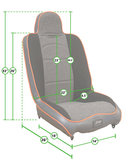 PRP Seats PRP Daily Driver Low Back Extra Wide Suspension Seat A140212 A140212 Photo - out of package