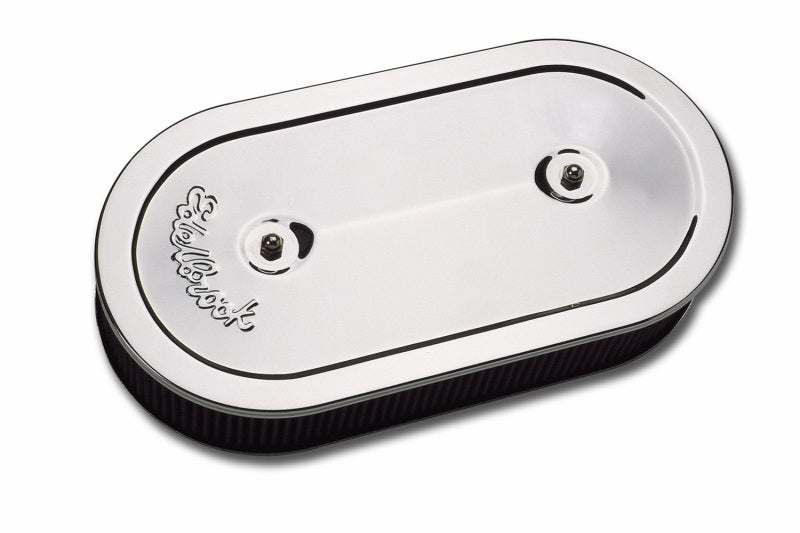 Edelbrock Air Cleaner, Pro-Flo Series, Oval, Steel Top, Cloth Element, 13.5" X 7 1235 Photo - Primary