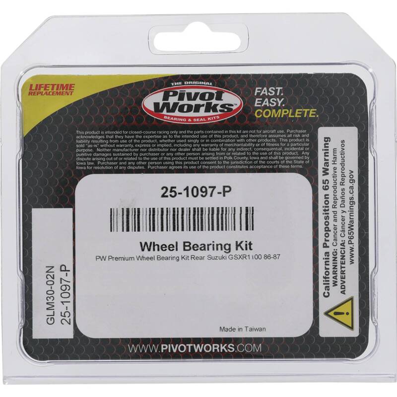 Pivot Works Suzuki Wheel Bearing Kit Premium Bearings 25-1097-P 25-1097-P Photo - Primary