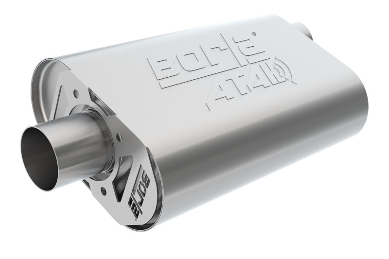 Borla CrateMuffler Big Block Mopar 383/413/426/440 2.5in Offset/Center 14inx4.35inx9in Oval Muffler 400941 400941 Photo - Primary