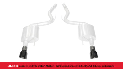 Corsa Performance 15-17 Ford Mustang GT 3.0in Inlet / 4.5in Outlet Black PVD Tip 14346BLK Photo - Primary