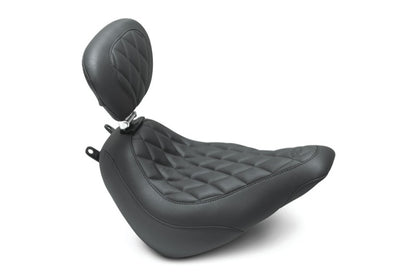 Mustang Motorcycle Mustang 18-21 Harley Heritage Classic, Deluxe Wide Tripper Solo Seat w/Driver Backrest - Black 83007 83007 Photo - Primary
