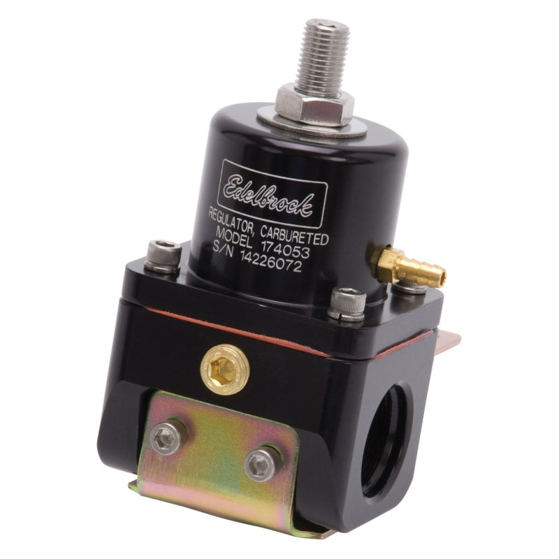 Edelbrock Fuel Pressure Regulator, Carbureted, 180 Gph, 5-10 Psi, -10 In/out 174053 Photo - Unmounted