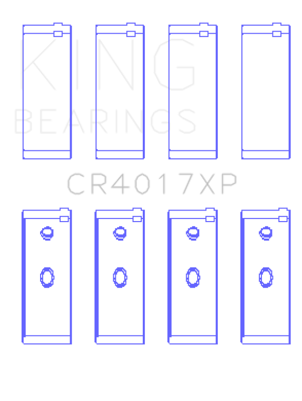 King Engine Bearings King Opel 1.6L/1.8L/2.0L/2.4L (Size .026) Connecting Rod Bearings (Set of 4) CR4017XP.026 CR4017XP.026 Photo - Primary