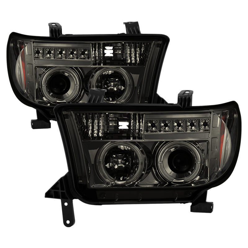 Spyder Toyota Tundra 07-13 Projector Headlights LED Halo LED Smke PRO-YD-TTU07-HL-SM 5012043 5012043 Photo - Primary