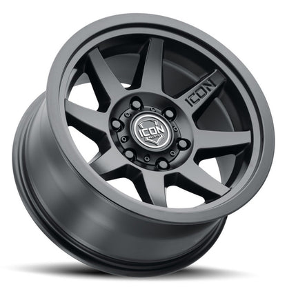 ICON Rebound 17x8.5 6x5.5 25mm Offset 5.75in BS 95.1mm Bore Satin Black Wheel 1917859057SB 1917859057SB Photo - Unmounted