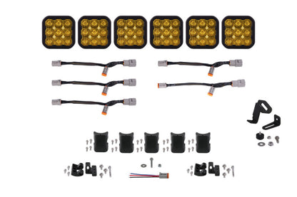 Diode Dynamics SS5 Pro Universal CrossLink 6-Pod Lightbar - Yellow Driving DD7257 DD7257 Photo - Primary