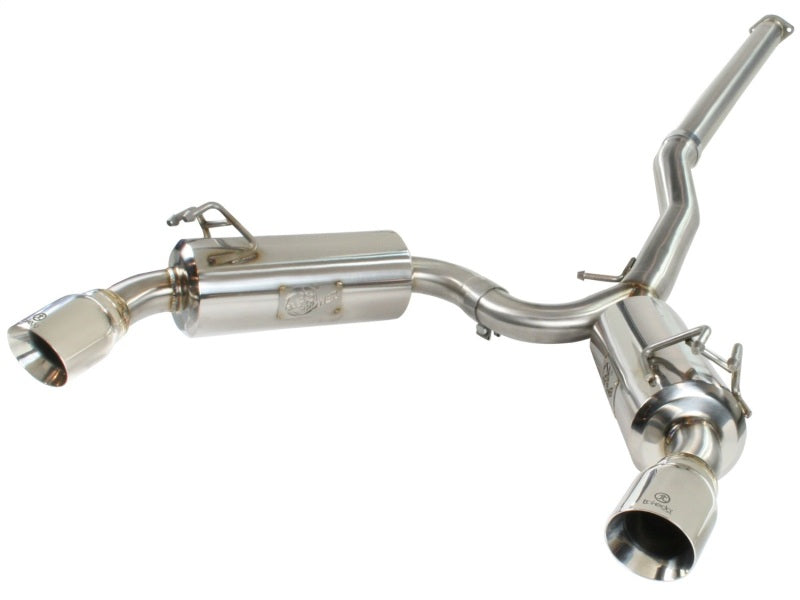 aFe Dual Cat-Back Exhaust w/ Polished Tips - Mitsubishi EVO X 08-13 49-36701 Photo - Primary