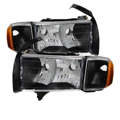 SPYDER Xtune Dodge Ram Sport Model Only 1999-2002 OEM Headlights Black HD-JH-DR99-SP-BK 9032158 9032158 Photo - Primary