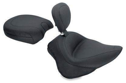 Mustang Motorcycle Mustang 11-13 Harley Blackline,12-17 Slim/Slim S Wide Touring Solo Seat w/Driver Backrest - Black 79742 79742 Photo - Primary