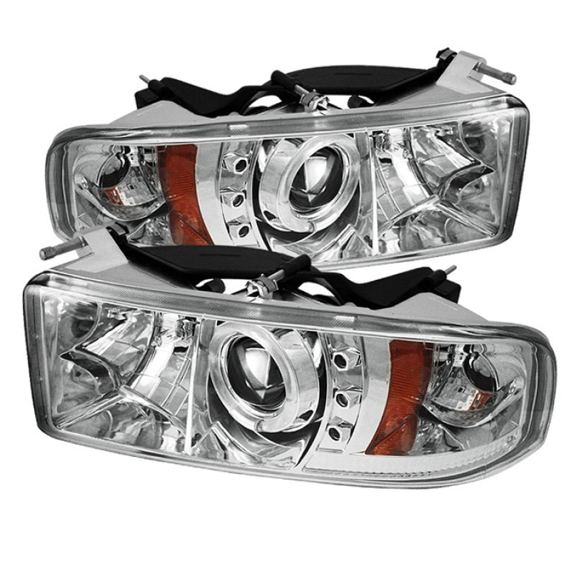 Spyder Dodge Ram 1500 94-01 94-02 Projector Headlights LED Halo LED Chrm PRO-YD-DR94-HL-AM-C 5010094 5010094 Photo - Primary