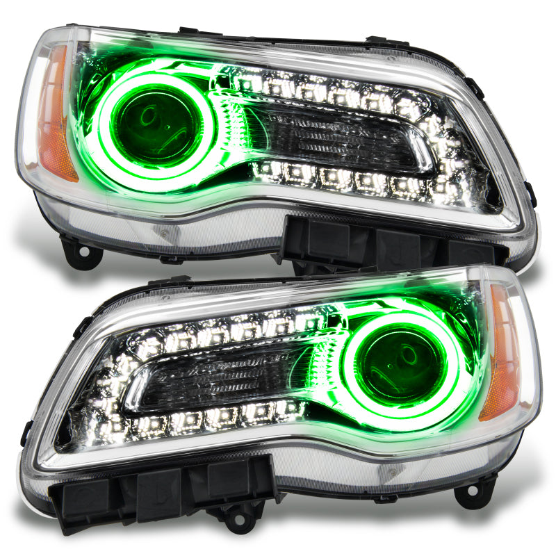 ORACLE Lighting Oracle 11-14 Chrysler 300C NON HID LED Halo Headlights Chrome Housing - Green 7728-004 7728-004 Photo - Primary