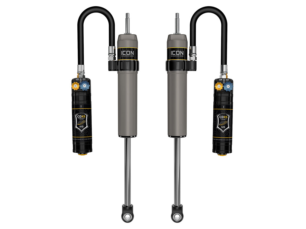 ICON 24+ Toyota Tacoma Remote Reservoir Shocks w/ CDXS 0-1in. Lift- (Rear) 57808XP