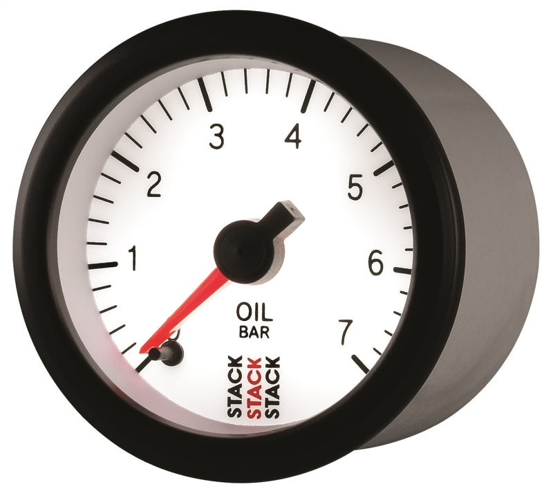 Autometer Stack 52mm 0-7 Bar M10 Male Pro Stepper Motor Oil Pressure Gauge - White ST3351 ST3351 User 3