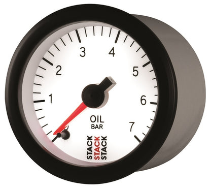 Autometer Stack 52mm 0-7 Bar M10 Male Pro Stepper Motor Oil Pressure Gauge - White ST3351 ST3351 User 3