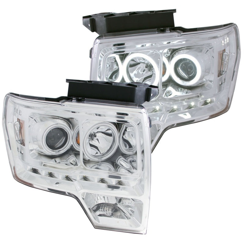 Anzo 2009-2014 Ford F-150 Projector Headlights w/ Halo Chrome (CCFL) G2 111297 Photo - Primary