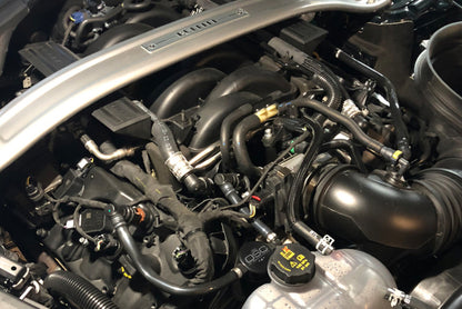 J&L 2018-2022 Ford Mustang GT Passenger Side Oil Separator 3.0 - Black Anodized 3024P-B 3024P-B Photo - Mounted