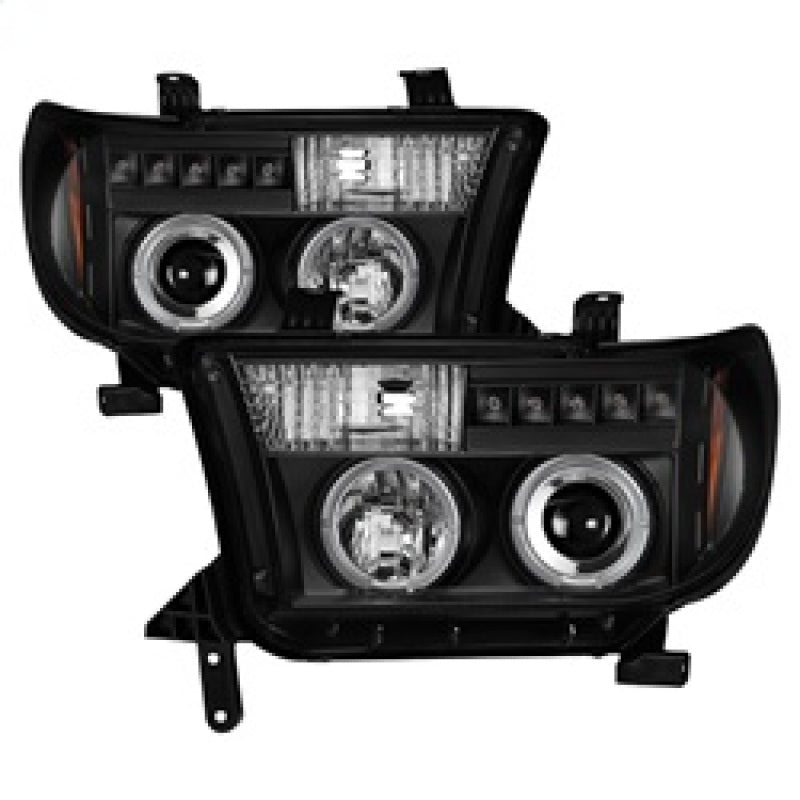 Spyder Toyota Tundra 07-133 Projector Headlights LED Halo LED Blk PRO-YD-TTU07-HL-BK 5012029 5012029 Photo - Primary