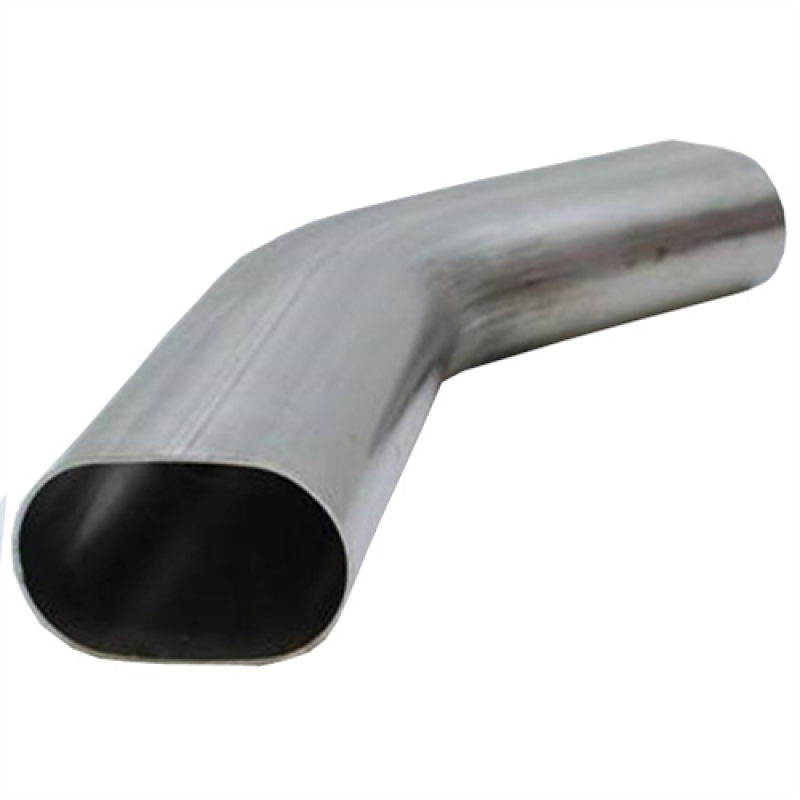 Granatelli Motor Sports Granatelli 3in Oval Stainless Steel Horizontal 45 Deg Bend 4.5in Bend Radius Tubing 313536 313536 Photo - Primary