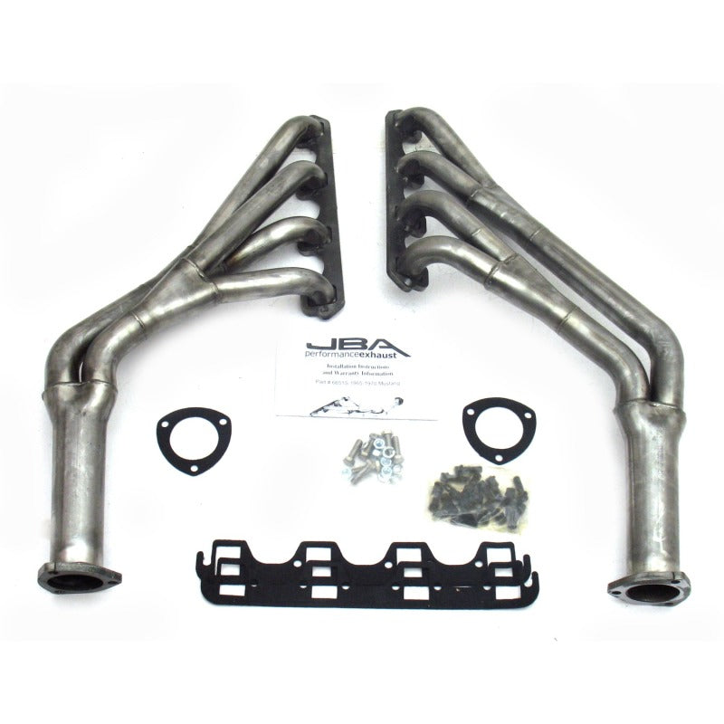 JBA 65-70 Ford Mustang 260-302 SBF 1-1/2in-1-3/4in Primary Raw 409 Tri Y Header 6651S 6651S Photo - Primary