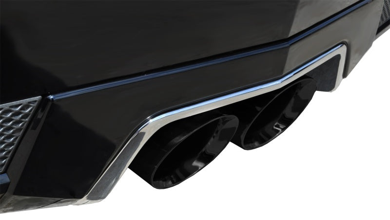 Corsa Performance 11-13 Cadillac CTS Coupe V 6.2L V8 Black Sport Axle-Back Exhaust 14942BLK Photo - Mounted