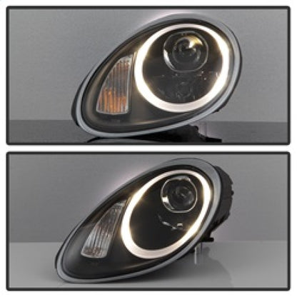 Spyder Porsche Cayman 05-08 Headlights - Halogen Model Only - Black PRO-YD-P98705-HID-DRL-BK 5083210 5083210 Photo - Primary