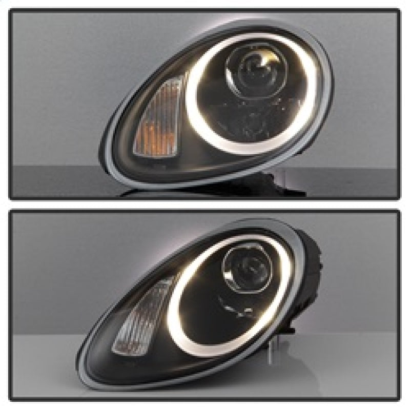 Spyder Porsche Cayman 05-08 Headlights - Halogen Model Only - DRL LED - Black PRO-YD-P98705-DRL-BK 5083197 5083197 Photo - Unmounted