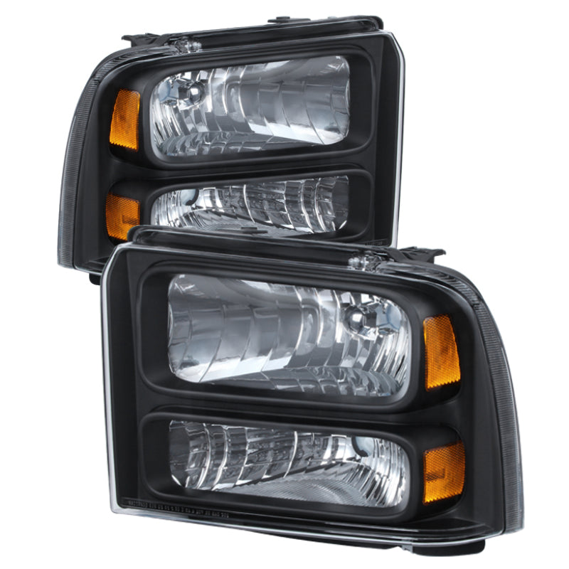 SPYDER Xtune Ford F250/350/450 Super Duty 05-07 Crystal Headlights Black HD-JH-FS05-AM-BK 9026553 9026553 Photo - Primary