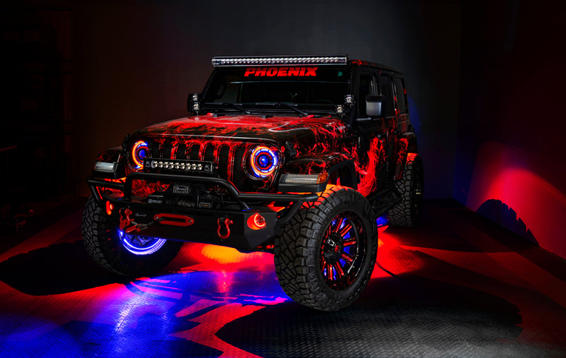 ORACLE Lighting Oracle Bluetooth + RF Underbody Rock Light Kit - 4 PCS - ColorSHIFT 5818-333 5818-333 Photo - lifestyle view