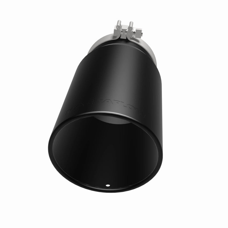 Magnaflow Tip Stainless Black Coated Single Wall Round Single Outlet 6in Dia 5in Inlet 13in L 35239 35239 360 Degree Image Set