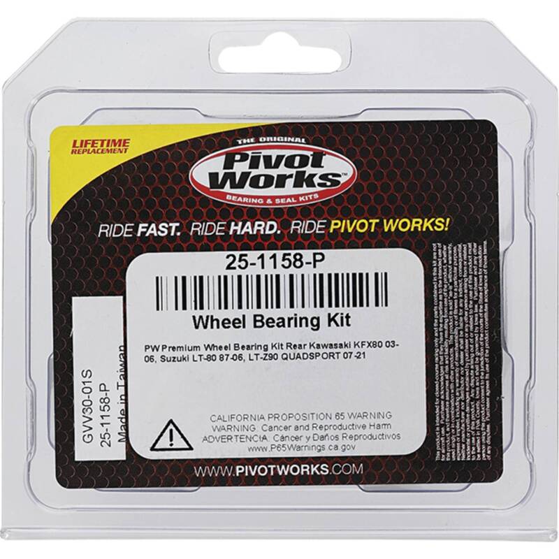 Pivot Works Kawasaki, Suzuki Wheel Bearing Kit Premium Bearings 25-1158-P 25-1158-P Photo - Primary