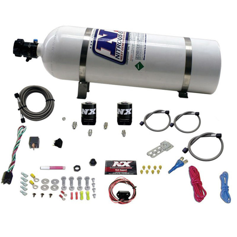Nitrous Express Universal Fly By Wire Single Nozzle Nitrous Kit w/15lb Bottle (Incl TPS Switch) 20919-15 20919-15 Photo - Primary