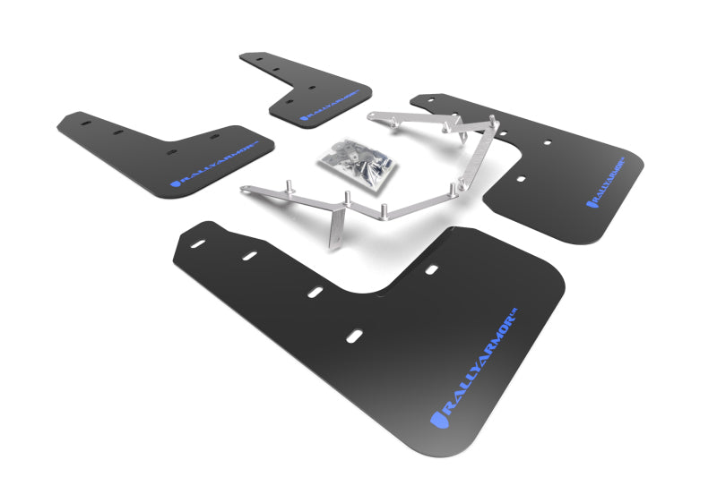 Rally Armor 17-21 Honda Civic EX / EX-L / LX (Hatchback) Black UR Mud Flap Blue Logo MF71-UR-BLK/BL MF71-UR-BLK/BL Photo - Primary